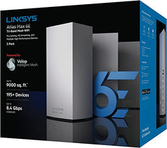 Router Linksys Atlas Max 6e Tri-Band Mesh Ax8400 2pk (Mx8502)