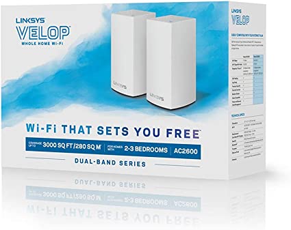 Router Linksys Velop Mesh Ac2600 Doble Banda 2 Nodos (Whw0102)