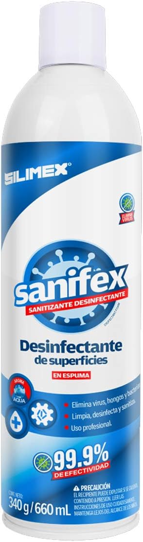 Sanitizante Desinfectante De Superficies Silimex Sanifex Spray 660 Ml