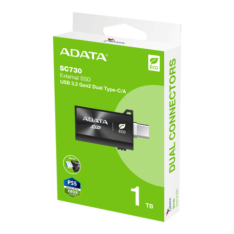 Unidad Ssd Externo Adata Sc730 512Gb Usb-C 3.2 600Mb/S Eco (Sc730-512G-Cacti)