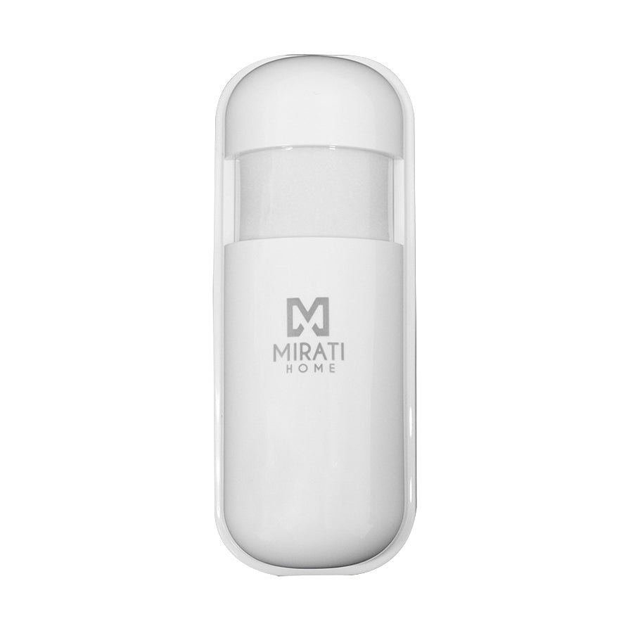 Sensor de movimiento mirati ma-02 mirati home. 12 metros de alcance, frecuencia de 433 mhz. Uso interior. Color blanco, compatible con el kit de alarma mirati ma-05