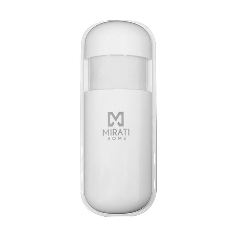 Sensor de movimiento mirati ma-02 mirati home. 12 metros de alcance, frecuencia de 433 mhz. Uso interior. Color blanco, compatible con el kit de alarma mirati ma-05