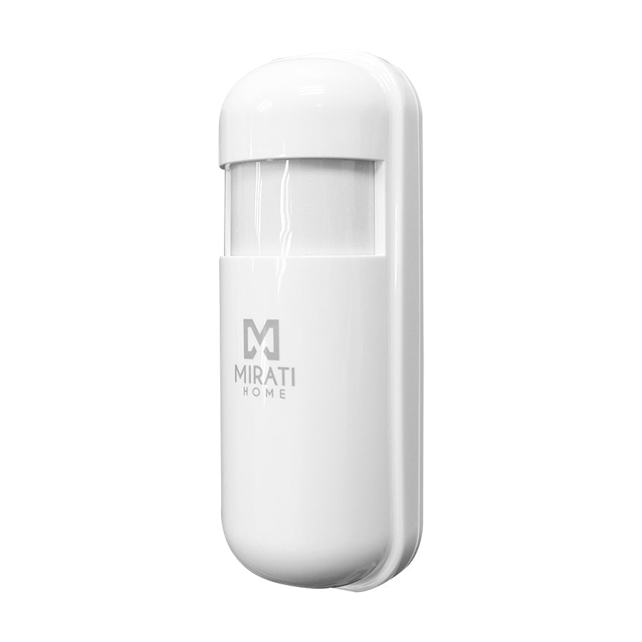 Sensor de movimiento mirati ma-02 mirati home. 12 metros de alcance, frecuencia de 433 mhz. Uso interior. Color blanco, compatible con el kit de alarma mirati ma-05