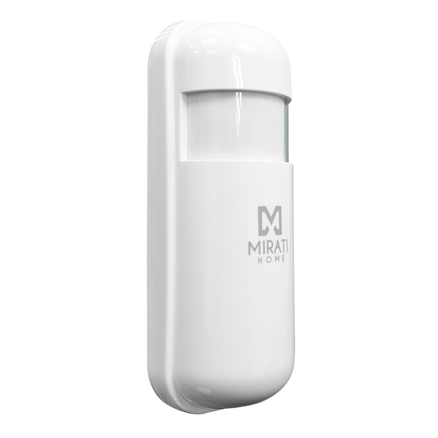 Sensor de movimiento mirati ma-02 mirati home. 12 metros de alcance, frecuencia de 433 mhz. Uso interior. Color blanco, compatible con el kit de alarma mirati ma-05