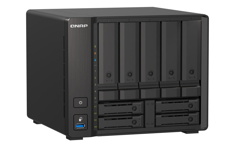 Servidor Qnap-Nas 9 Bahias,Ssd nvmeu Conectividad 10Gbe, 2,5Gbe (Ts-H973Ax-32G-Us)