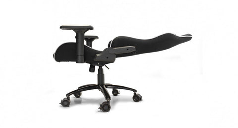 Silla Game Factor Tela Reclinable 4d, Metal Negra/Blanca Cgc600-Wh