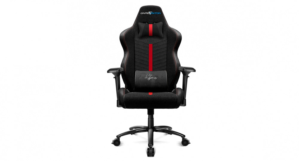 Silla Game Factor Tela Reclinable 4d, Metal Negro/Rojo Cgc601-Rd