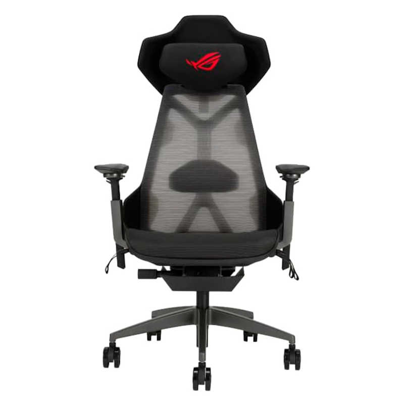 Silla Gamer Asus Sl400 Rog Destrier, Inclinación Ajustable, Soporte Lumbar Y De Cuello, Reposabrazos 3d, Color Negro