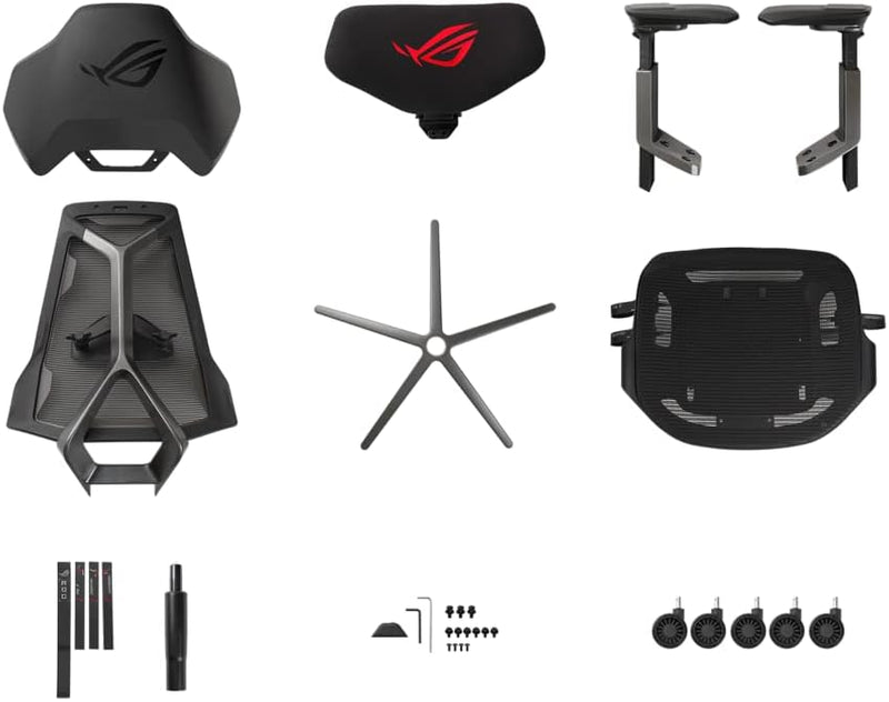 Silla Gamer Asus Sl400 Rog Destrier, Inclinación Ajustable, Soporte Lumbar Y De Cuello, Reposabrazos 3d, Color Negro