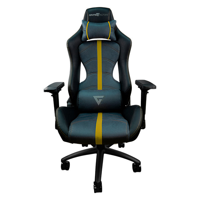 Silla Gamer GameFactor CGC650, Negro con Amarillo, Reclinable, 4D, 150Kg - CGC650-YE