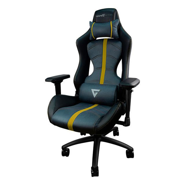 Silla Gamer GameFactor CGC650, Negro con Amarillo, Reclinable, 4D, 150Kg - CGC650-YE