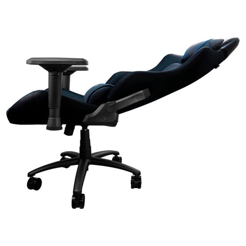 Silla Gamer GameFactor CGC650, Negro con Azul, Reclinable, 4D, 150Kg - CGC650-BL