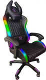Silla Gamer Necnon Rgb Ngs-01 Cojín Lumbar Y Cabeza Negro Y Blanco - Nbsgr132rg