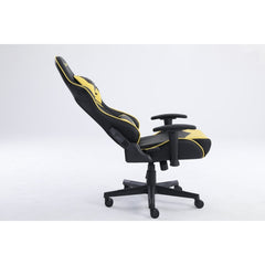 Silla Gamer Ocelot, Color Amarilla Con Negro, Descansa Brazos Ajustables,  Reclinable 90-155 Grados,  Soporta Hasta 150kg