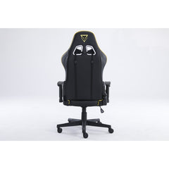 Silla Gamer Ocelot, Color Amarilla Con Negro, Descansa Brazos Ajustables,  Reclinable 90-155 Grados,  Soporta Hasta 150kg