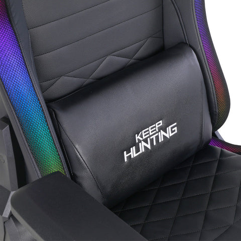 Silla Gamer Ocelot Gaming Rgb , Base Ajustable De Metal , Descansa Brazos Ajustables De 4 Dimensiones , Angulo De Inclinación 155 Grados, Soporta Hasta 150kg, Cojín De Descanso Lumbar Y Cervical