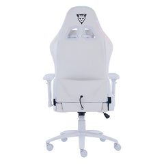 Silla Gamer Ocelot Gaming Rgb Color Blanco Con Base De Metal Y Descansa Brazos Ajustables De 4 Dimensiones Con Un Angulo De Inclinación 155 Grados, Soporta Hasta 150kg Con Cojín De Descanso Lumbar Y Cervical