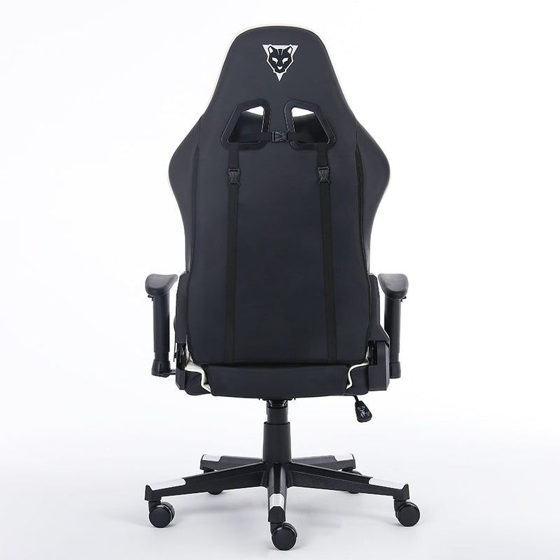 Silla Gamer OSB-04 Ocelot Blanco Con Negro Ajustables Hasta 150kg