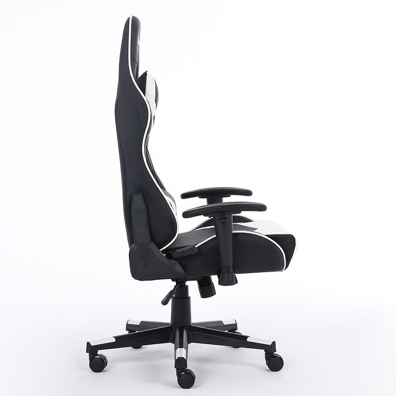 Silla Gamer OSB-04 Ocelot Blanco Con Negro Ajustables Hasta 150kg