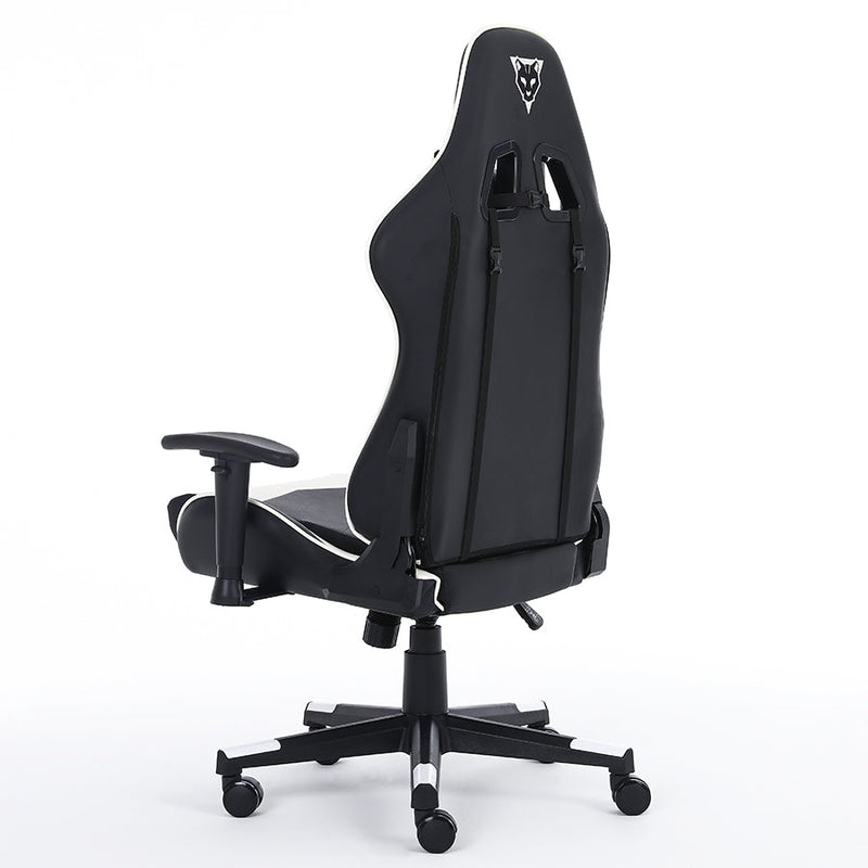 Silla Gamer OSB-04 Ocelot Blanco Con Negro Ajustables Hasta 150kg