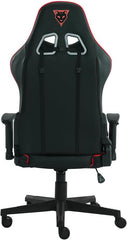 Silla Gamer OSRED-07. Base de plástico, Descansa Brazos Ajustables, Ángulo de inclinación de 155°. Incluye cojín Lumbar y Cervical. Soporta hasta 150Kg. Color Rojo y Negro.