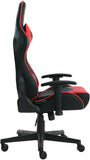 Silla Gamer OSRED-07. Base de plástico, Descansa Brazos Ajustables, Ángulo de inclinación de 155°. Incluye cojín Lumbar y Cervical. Soporta hasta 150Kg. Color Rojo y Negro.