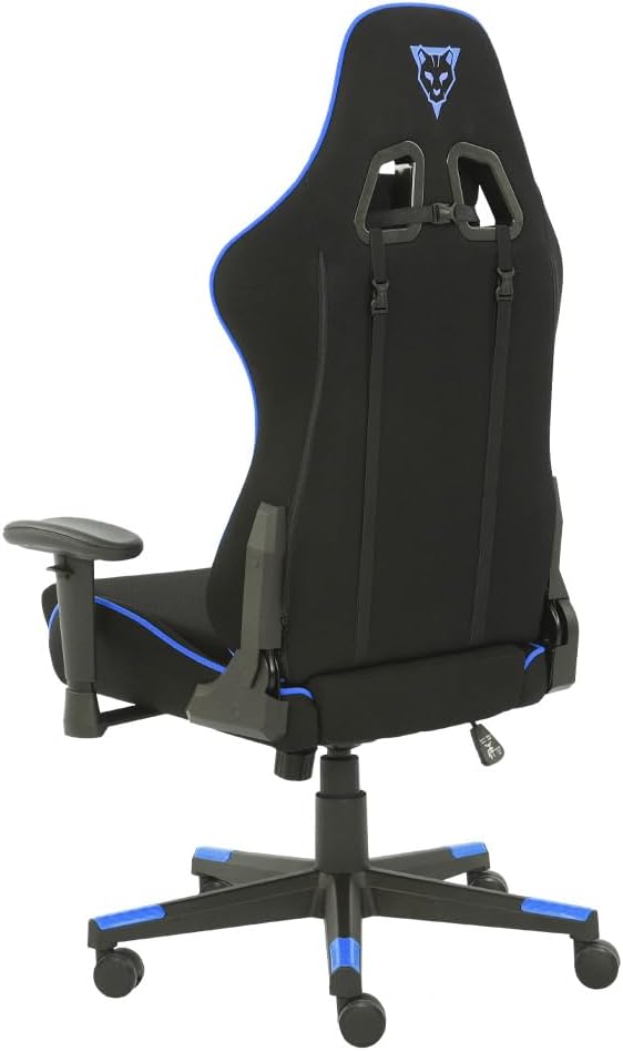 Silla Gamer OST- Electric Blue. Base hidraulica, Descansa Brazos Ajustables, Inclinación de hasta 155°. Soporta hasta 150Kg. Recubrimiento de Tela. Color Azul y Negro