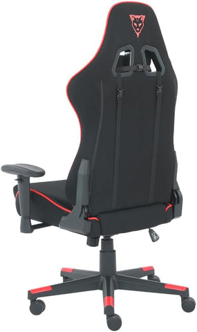 Silla Gamer OST- Savage Red. Base hidraulica, Descansa Brazos Ajustables, Inclinación de hasta 155°. Soporta hasta 150Kg. Recubrimiento de Tela. Color Rojo y Negro