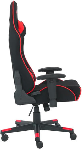Silla Gamer OST- Savage Red. Base hidraulica, Descansa Brazos Ajustables, Inclinación de hasta 155°. Soporta hasta 150Kg. Recubrimiento de Tela. Color Rojo y Negro