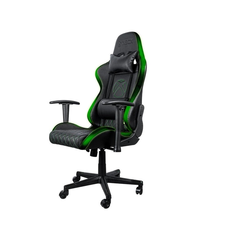 Silla Gamer Xbox By Techzone Elite Led Sx-00g5 Negro Con Verde Led Rgb