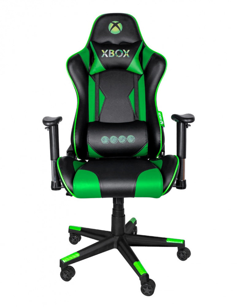 Silla Gamer Xbox By Techzone Essential Sx-00g2 Verde Con Negro