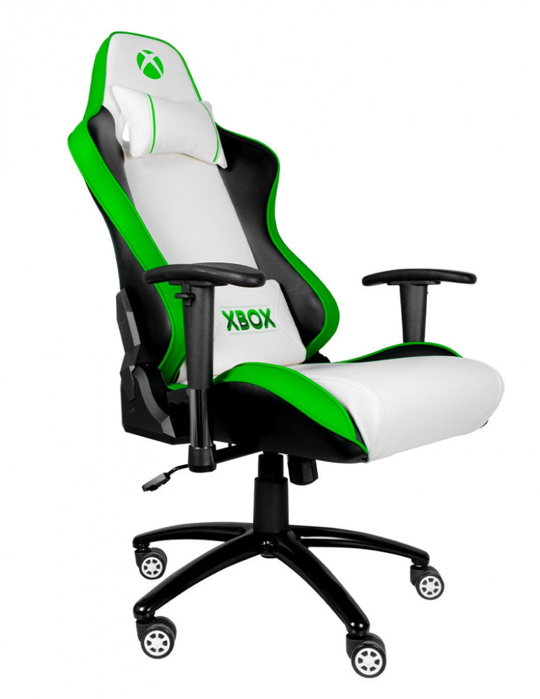 Silla Gamer Xbox By Techzone Pro Sx-00g6 Blanco Con Verde