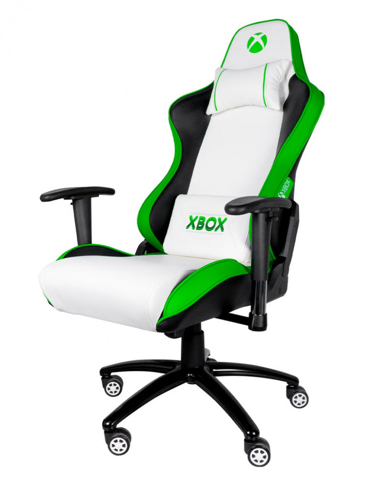 Silla Gamer Xbox By Techzone Pro Sx-00g6 Blanco Con Verde