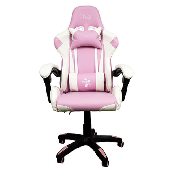 Silla Gamer Xzeal Blanco Con Rosa Acero, Textil, Alto Desempeño - (Sgsi02p)