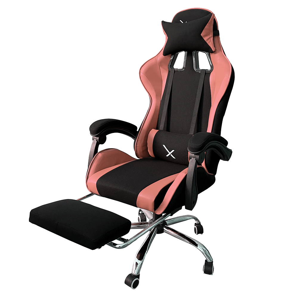 Silla Gamer Xzeal Con Reposa Pies Color Rosa (Xzsxz52p)