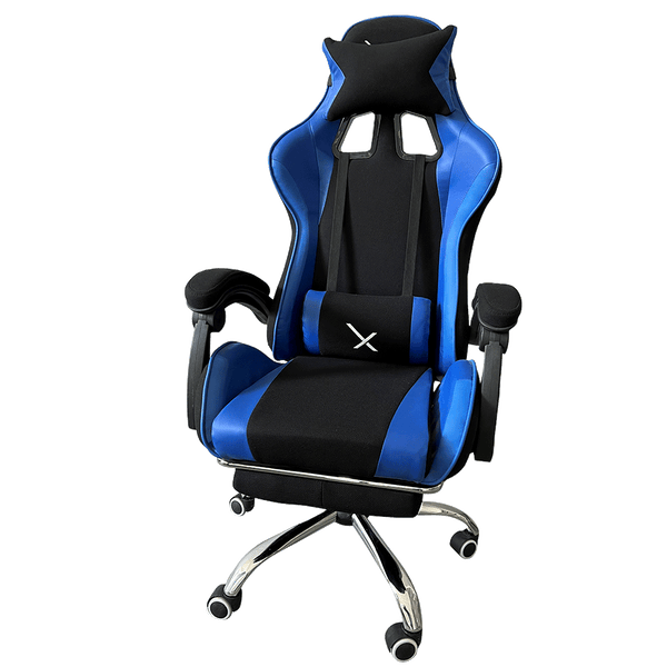 Silla Gamer Xzeal Con Reposapies Color Azul (Xzsxz52a)