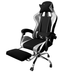 Silla Gamer Xzeal Con Reposapies Color Blanco (Xzsxz52w)