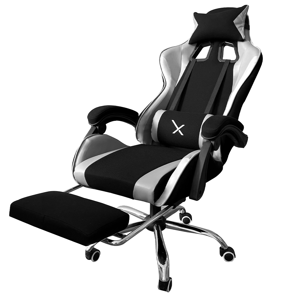 Silla Gamer Xzeal Con Reposapies Color Blanco (Xzsxz52w)