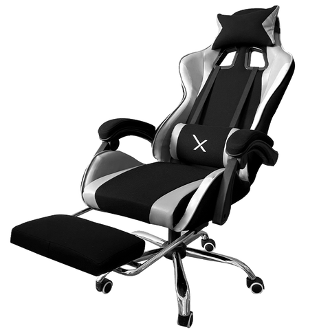 Silla Gamer Xzeal Con Reposapies Color Blanco (Xzsxz52w)