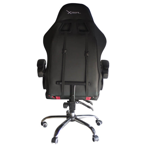 Silla Gamer Xzeal Negra Con Roja Acero, Pvc, Alto Desempeño - (Xzsxz05r)