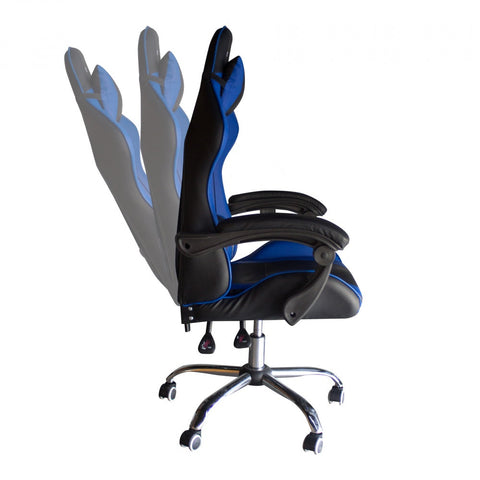 Silla Gamer Xzeal Negro Con Azul Acero, 3 Pistones, Pvc - (Xzsxz05a)