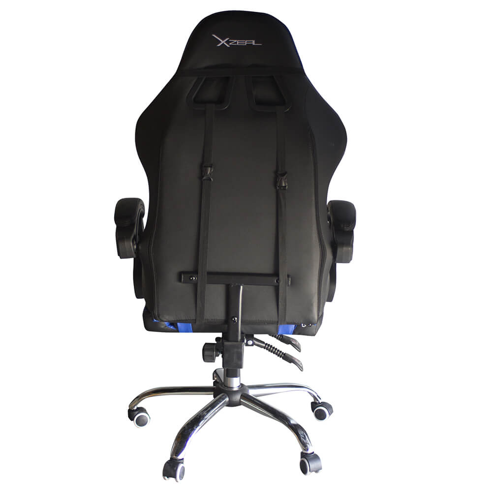 Silla Gamer Xzeal Negro Con Azul Acero, 3 Pistones, Pvc - (Xzsxz05a)