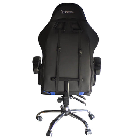 Silla Gamer Xzeal Negro Con Azul Acero, 3 Pistones, Pvc - (Xzsxz05a)