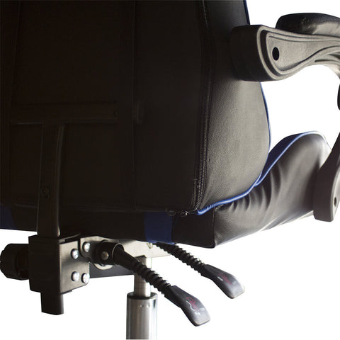 Silla Gamer Xzeal Negro Con Azul Acero, 3 Pistones, Pvc - (Xzsxz05a)
