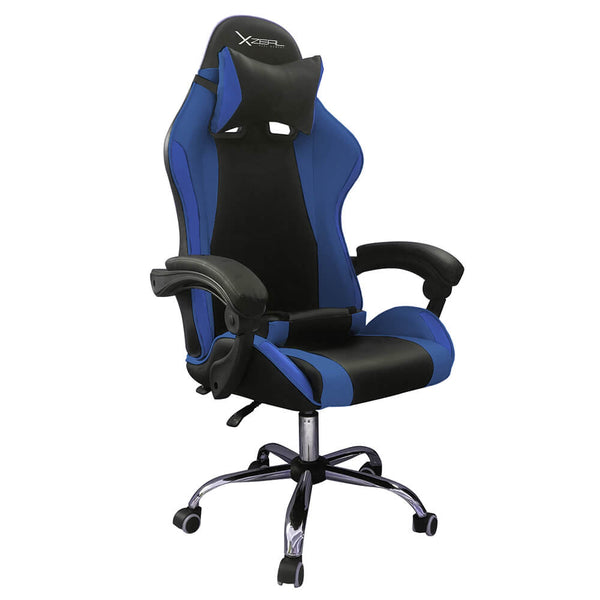 Silla Gamer Xzeal Negro Con Azul Acero, 3 Pistones, Pvc - (Xzsxz05a)