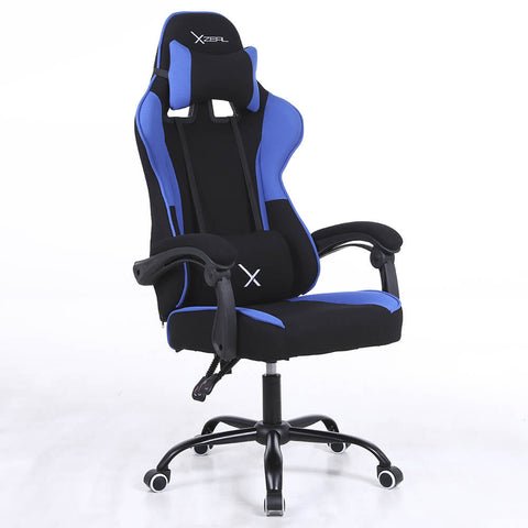 Silla Gamer Xzeal Negro Con Azul Acero, Textil, Alto Desempeño - (Xzsxz20a)