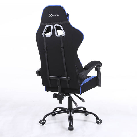 Silla Gamer Xzeal Negro Con Azul Acero, Textil, Alto Desempeño - (Xzsxz20a)