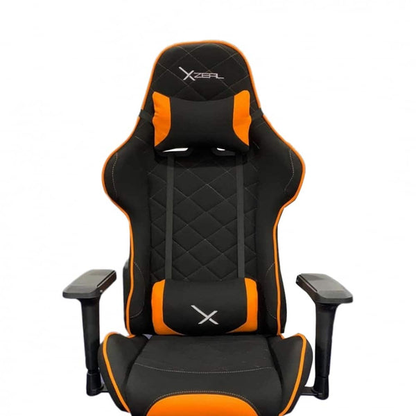 Silla Gamer Xzeal Negro Con Naranja, Textil, Alto Desempeño - (Xzsxz25o)