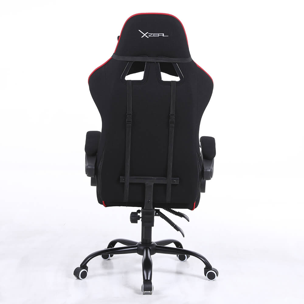 Silla Gamer Xzeal Negro Con Rojo Acero, Textil, Alto Desempeño - (Xzsxz20r)