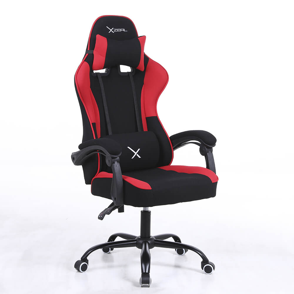 Silla Gamer Xzeal Negro Con Rojo Acero, Textil, Alto Desempeño - (Xzsxz20r)
